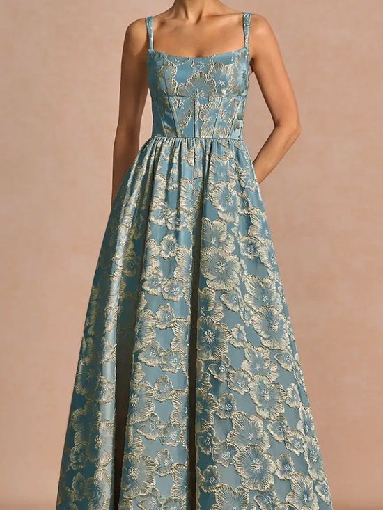 Azazie Dresses & Skirts - Blue and Gold evening gown, size US 14
